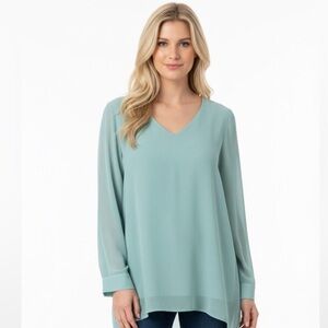 Soft Surroundings V-Neck Tunic Top Mint